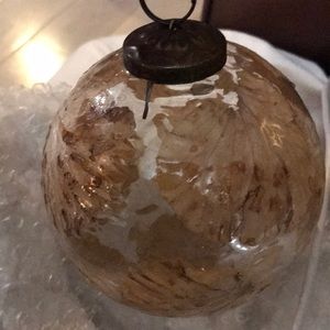Anthropologie Terrain Leaf Globe Ornament NWT